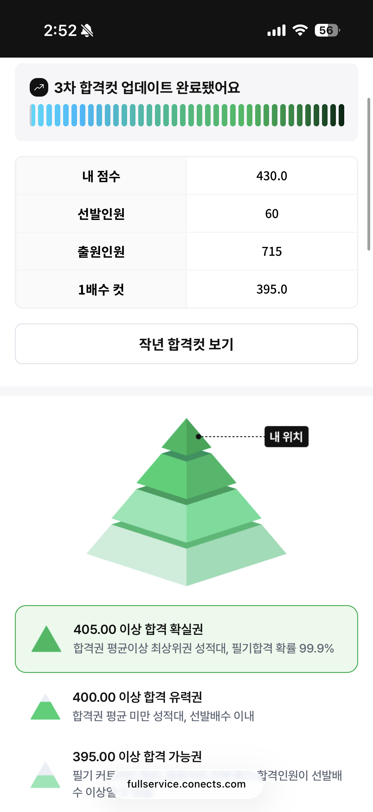 풀서비스 합격예측